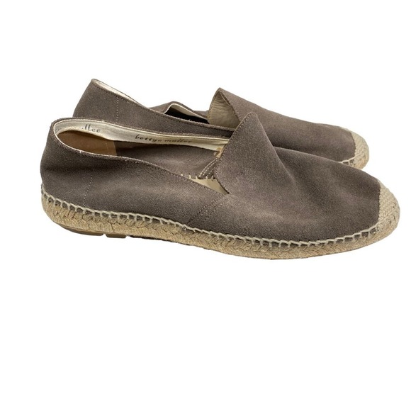 Betty Muller Brown Suede Leather Espadrille Slip on Flats Women's Size 39-7.5-8 - Picture 1 of 9